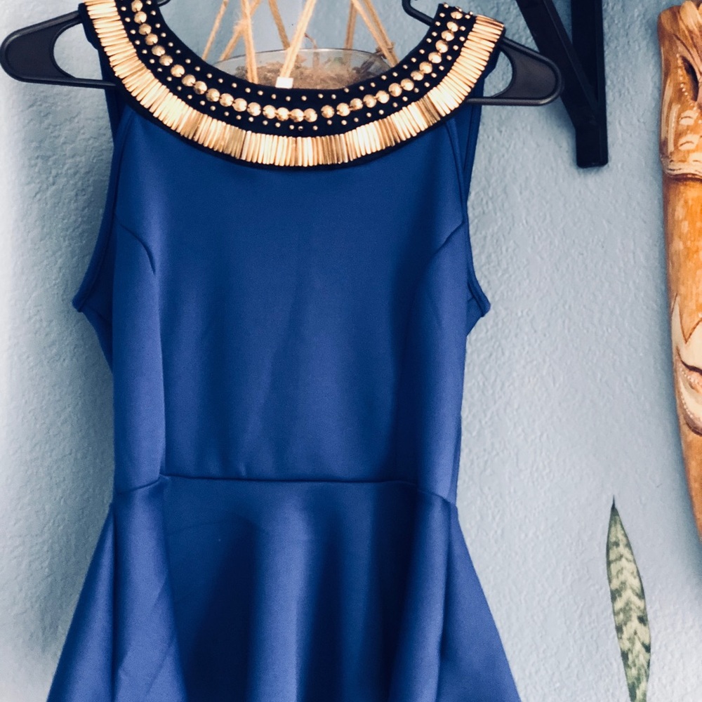 Blue dressy top